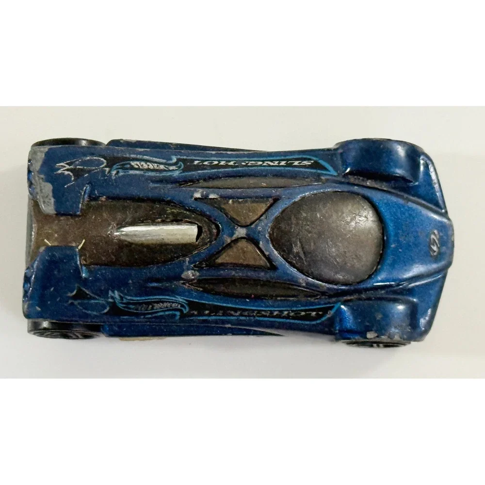 Hot Wheels Sling Shot Toy Car Kids 1:64 Blue Metallic 2001 Mattel Diecast